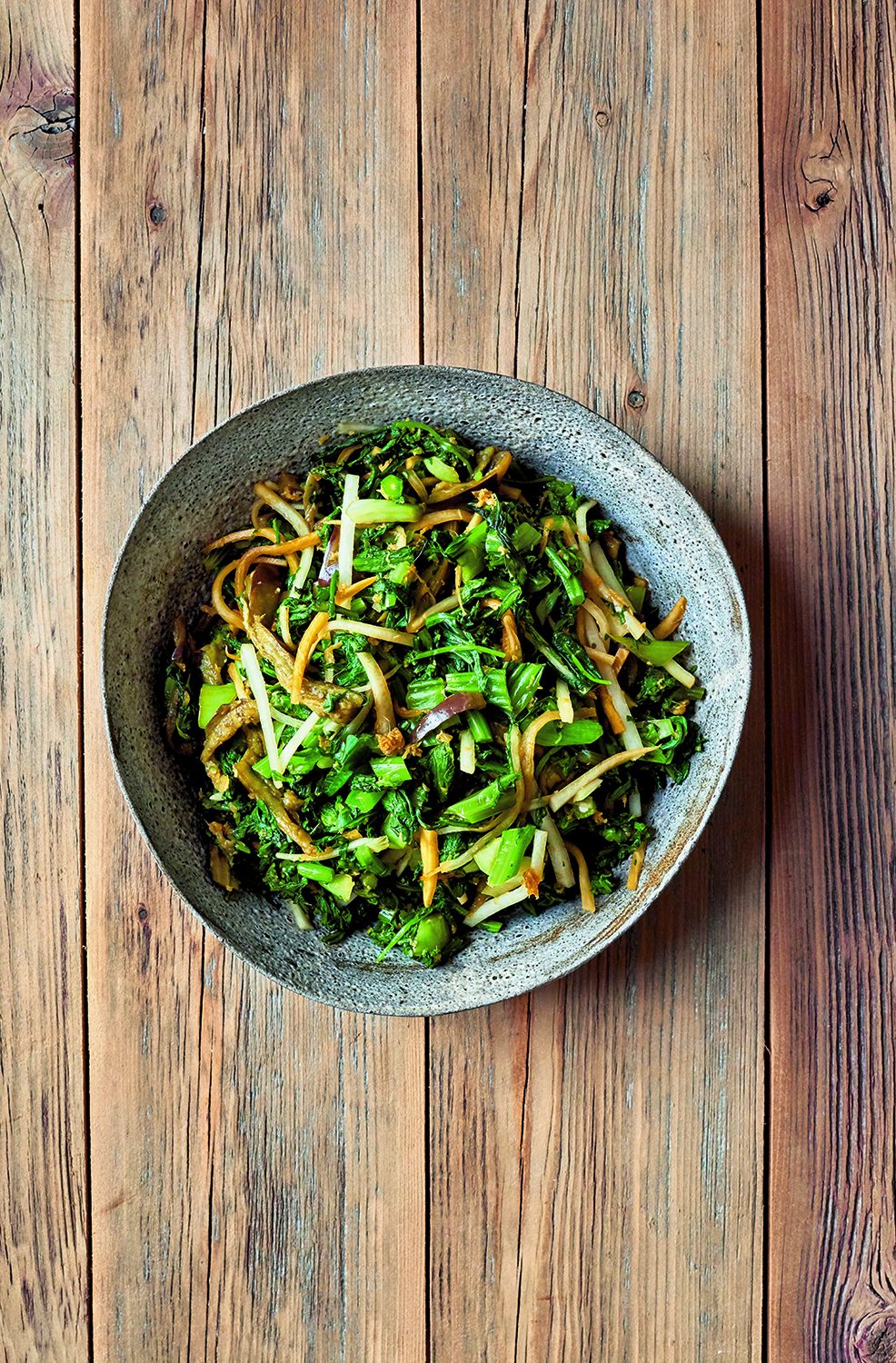 Ginger-Infused Greens And Vegetables