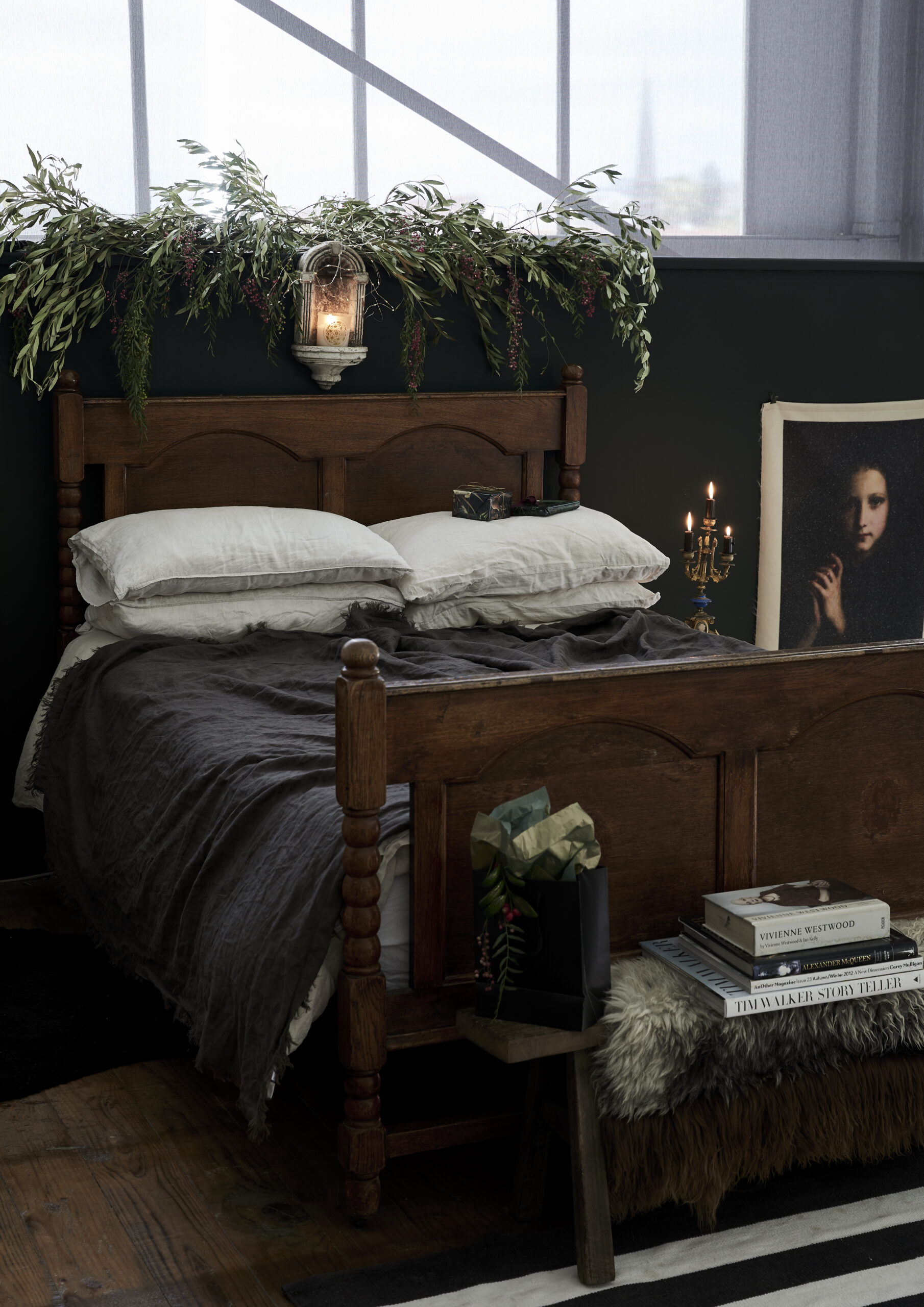 Black Magic Christmas Bedroom