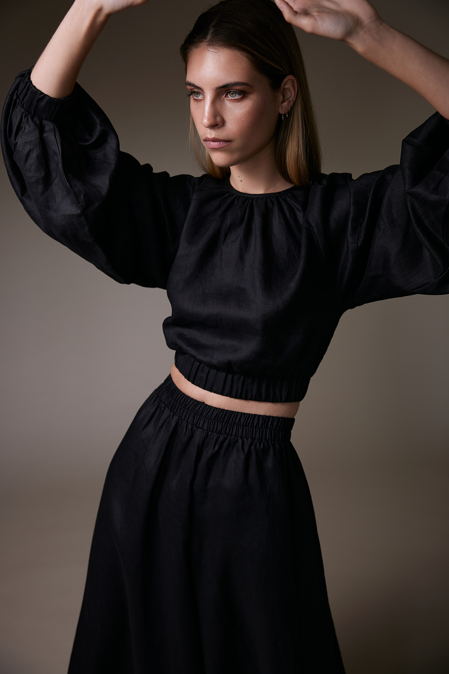 The Commoners, Women’s Balloon Sleeve Top in Black The Commoners, Women’s Balloon Sleeve Top in Black