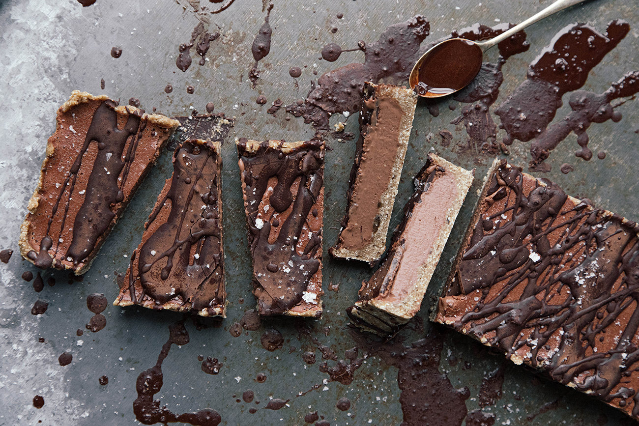 Sea Salt Dark Chocolate + Tahini Torte