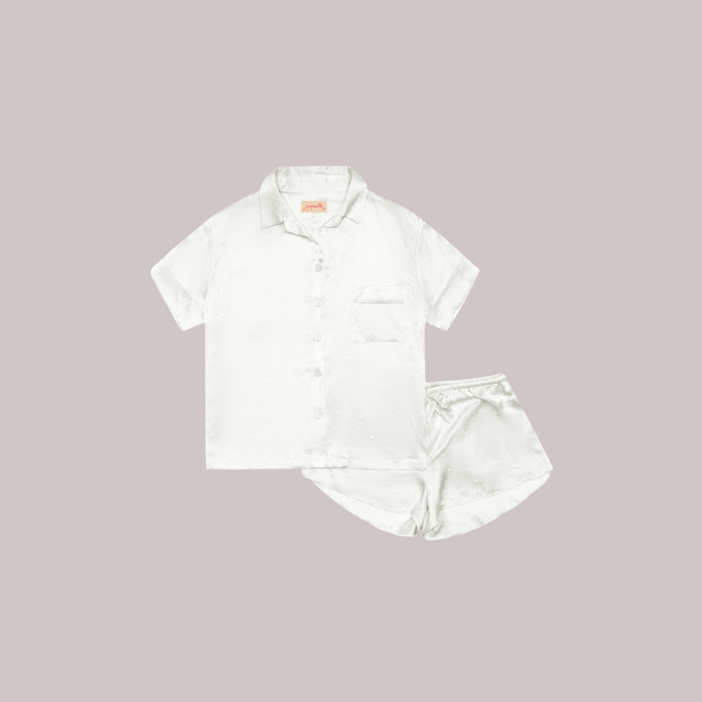 Papinelle Silk Hearts Pure Silk Bridal Collection, Ivory Boxer PJ Papinelle Silk Hearts Pure Silk Bridal Collection, Ivory Boxer PJ