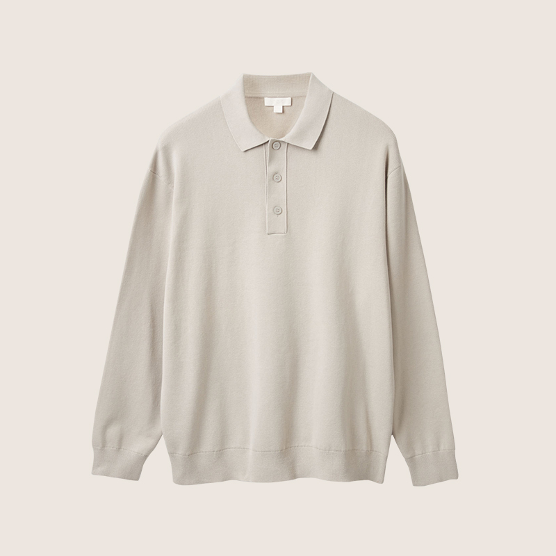 COS Knitted Long-Sleeve Polo Shir COS Knitted Long-Sleeve Polo Shir