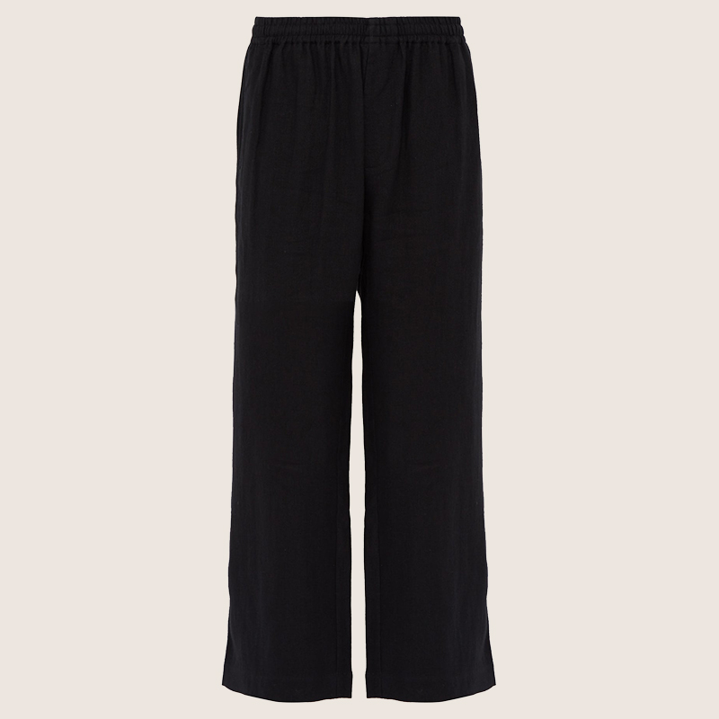 Commas Black Wide Leg Italian Linen Trouser Commas Black Wide Leg Italian Linen Trouser