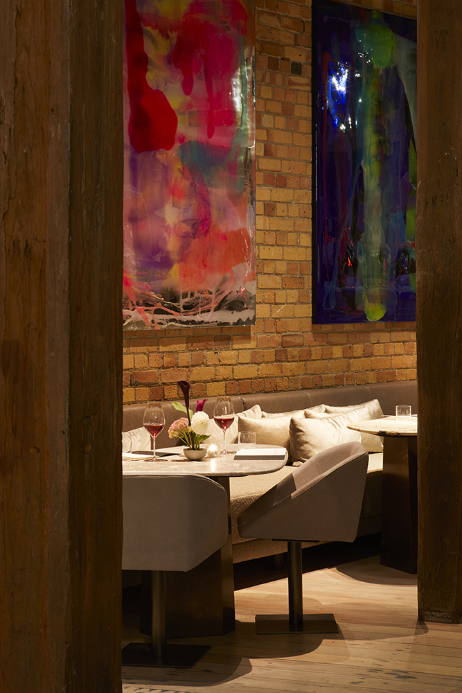 Faraday's Bar - with Dale Frank Artworks on loan from Gow Langsford Gallery