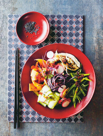 Chicken Noodle Salad with Sesame and Soy Dressing