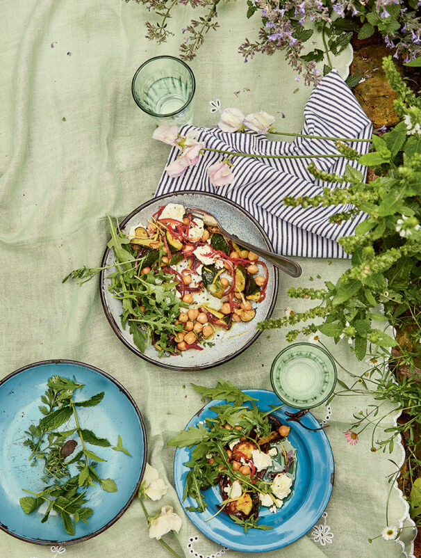 Courgette, Chickpea & Feta Salad