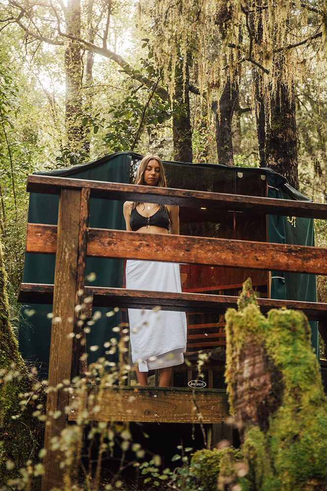 Forest Sauna Infrared Chromatherapy Forest Bathing Maruia River Retreat