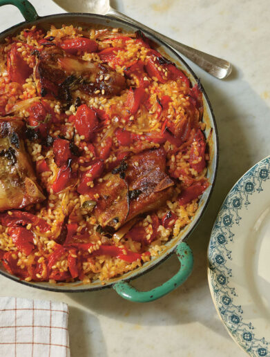 Arroz al horno with pork ribs