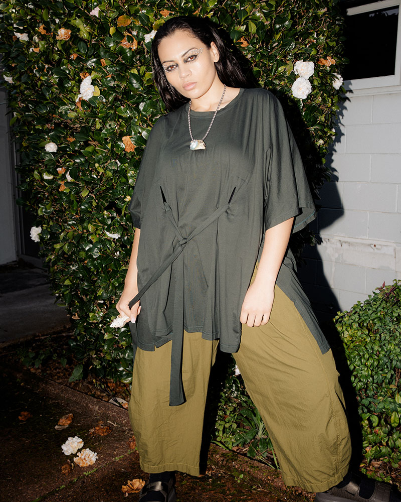 lost and led astray - wrap tee - bell pant copy